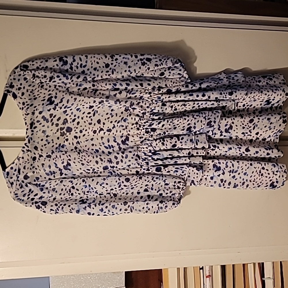 ELIZA J Dress, White and Blue